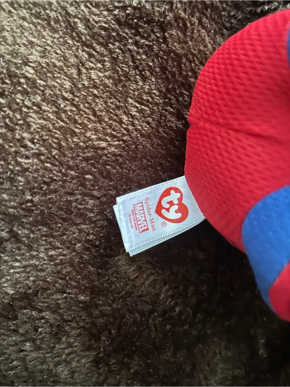 Ty Red & Blue Spider-Themed Plush